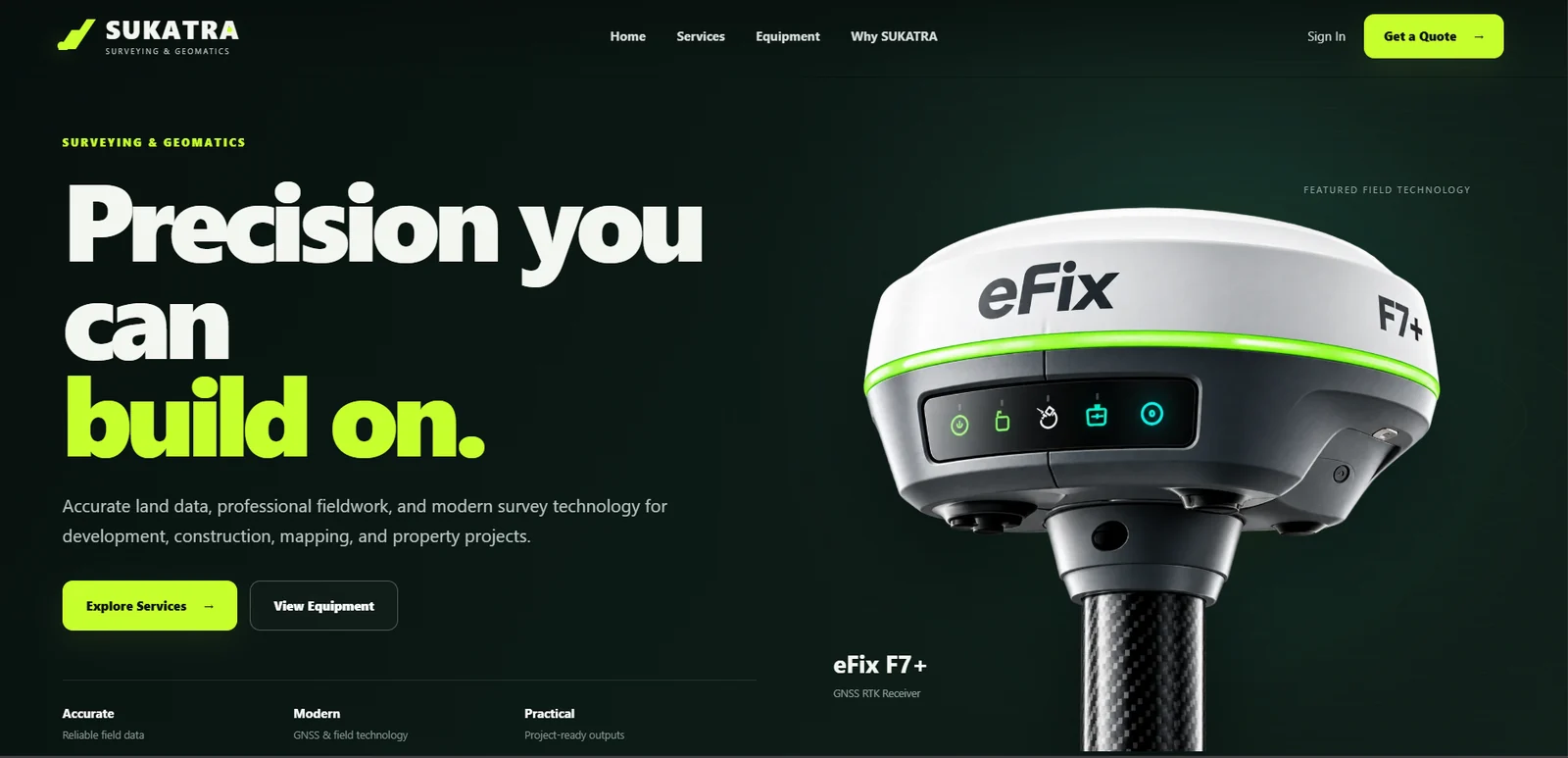 Sukatra surveying and geomatics website